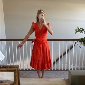J. Crew Bold Orange Dress